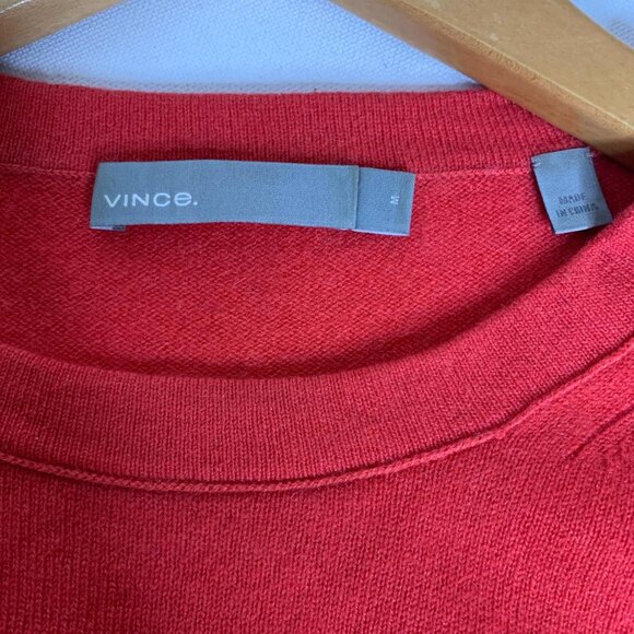 Vince red-orange 100% cashmere crew - Picture 3 of 8